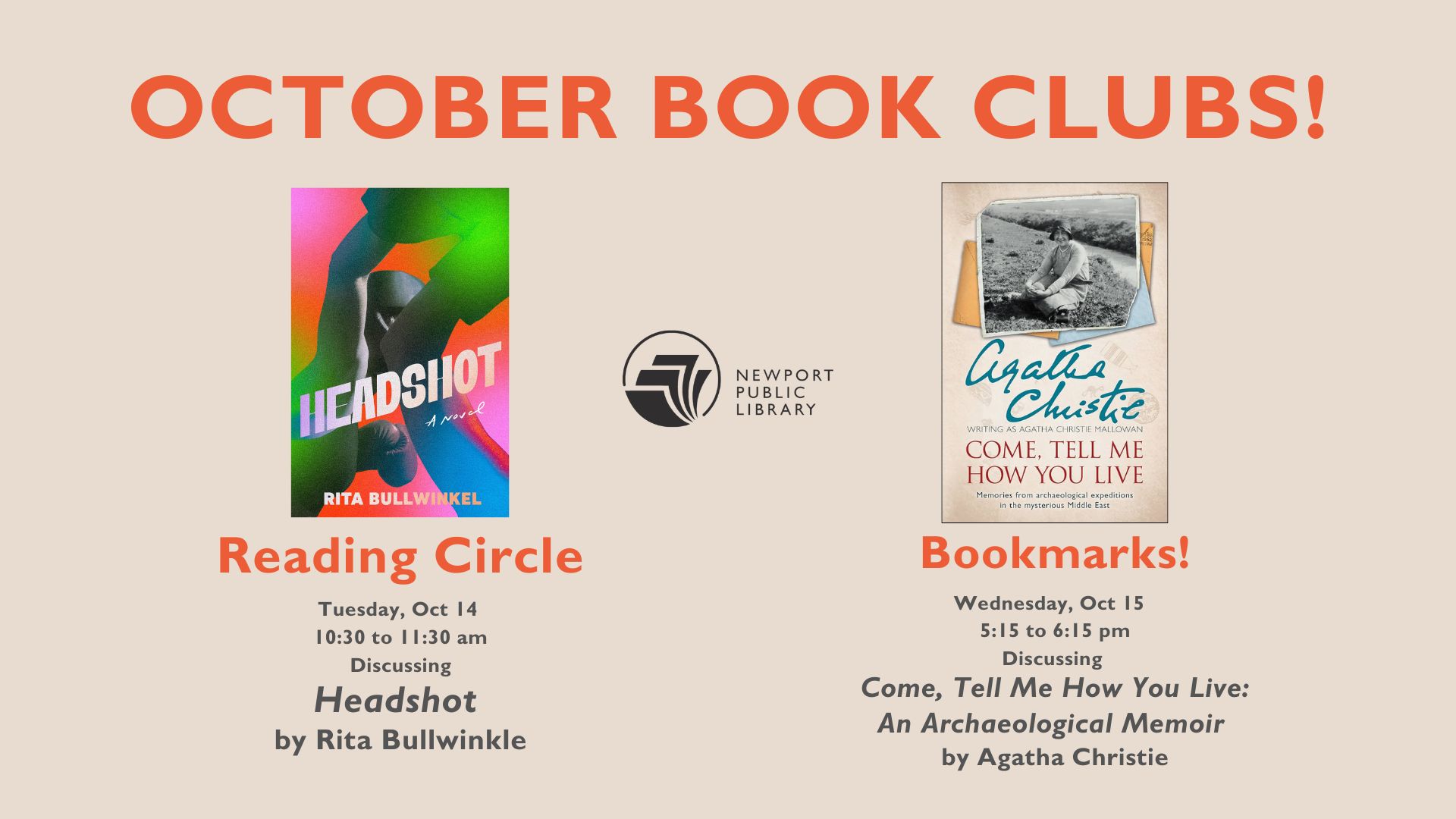 book clubs October
